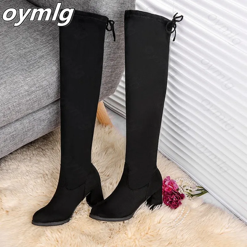 Women Casual Comfortable material Boots Shoes Winter Women Female Round Toe Platform High Heels Pumps Warm Snow Boots Mujer
