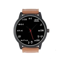 2024 Decorative Quartz Wrist Men's Watch Mathematical Formula Design Campus Punk Cool Style Gift Souvenir For Student  Children 1