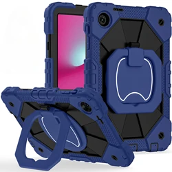 Ultimate Shockproof Rugged Tablet Case with 360° Rotating Handle Stand and Heavy Duty Protection - RevvL Tab2 2025 10.1 (Navyblue black)