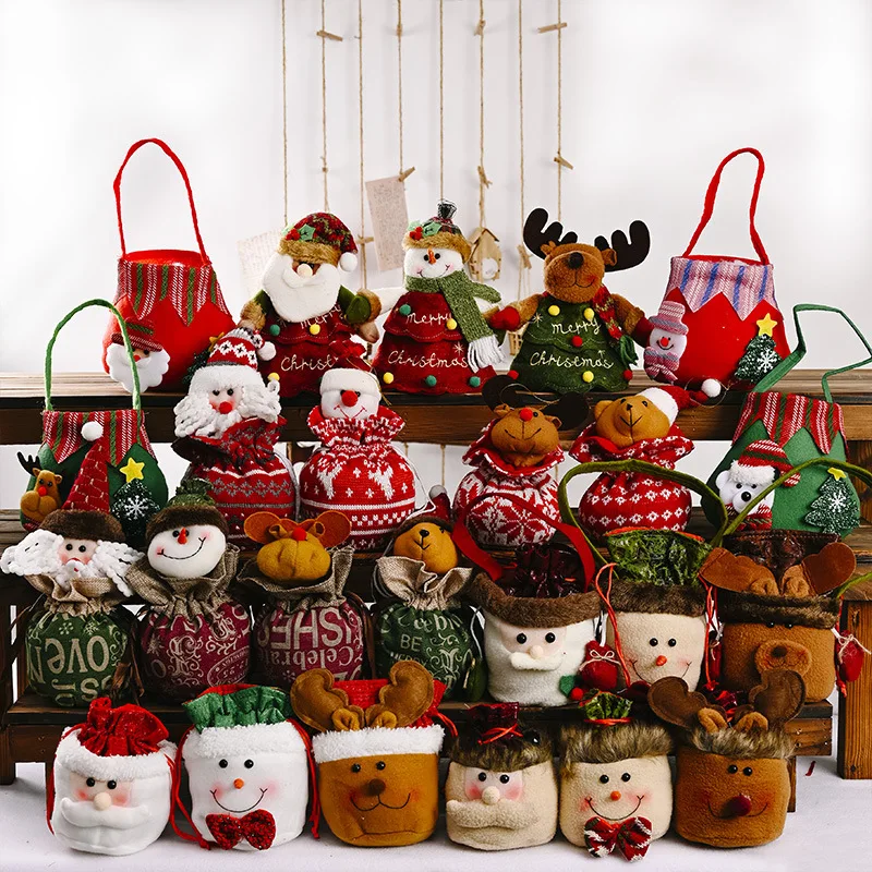 

Christmas Candy Bag for Home Decoration, Santa Gift Bag, Snowflake, Noel Present, Christmas Wrap Holders, New Year, 2023