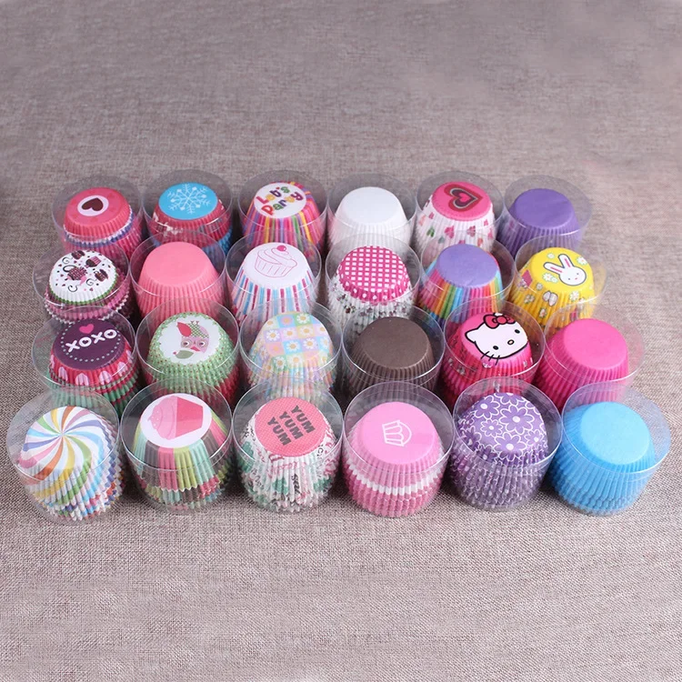 100PCS-Set-Cake-Paper-Cup-Muffins-Paper-Cupcake-Wrappers-Oil-Proof-Cake ...