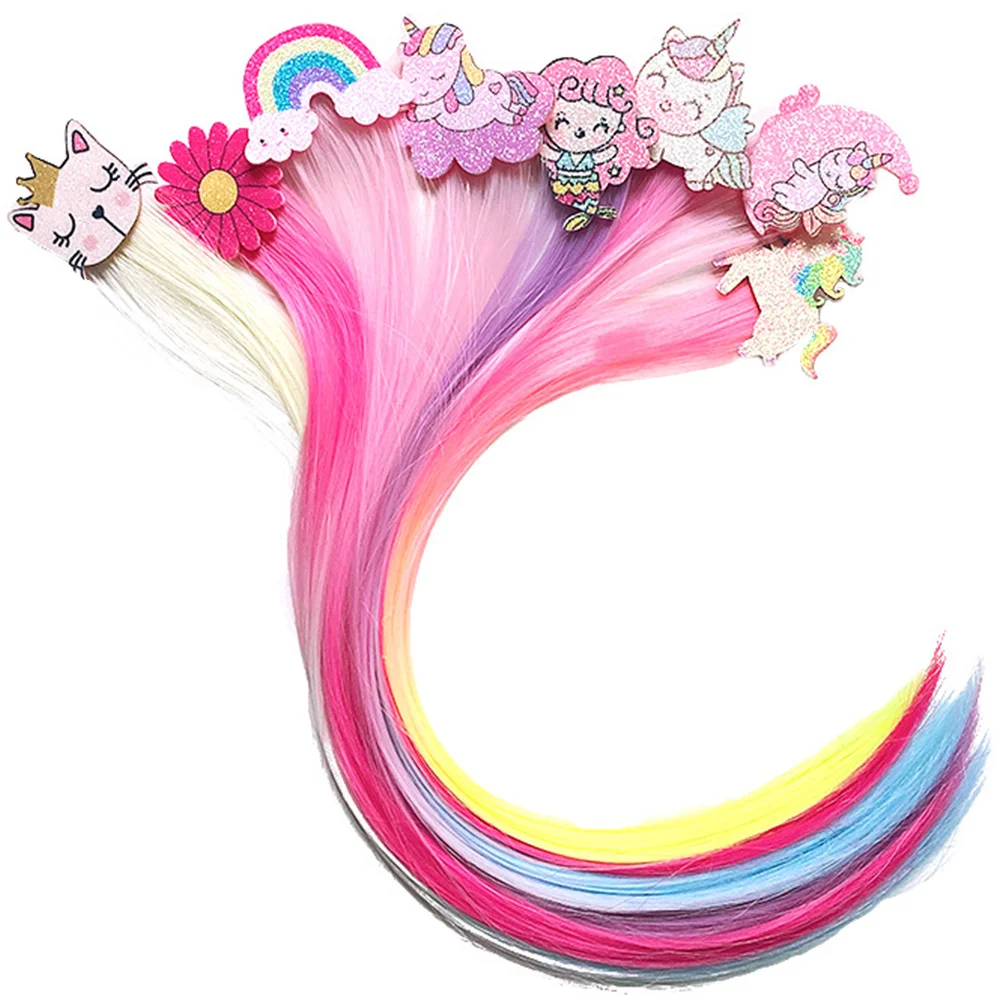 8 Pcs Issue Card Cartoon Barrette Child Bangs Hair Clip Girls Clips High Temperature Wire Kids