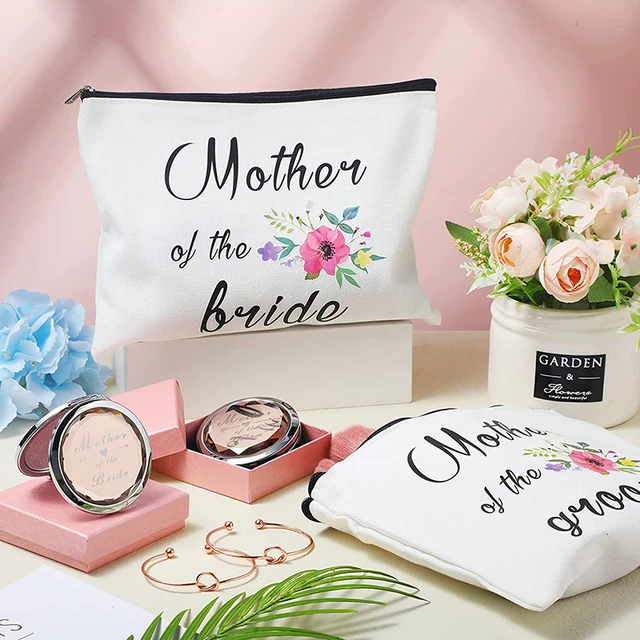 mother of the groom bride Makeup Bag Compact mirror Bracelet wedding  Engagement Bachelorette Party Bridal shower gift present - AliExpress