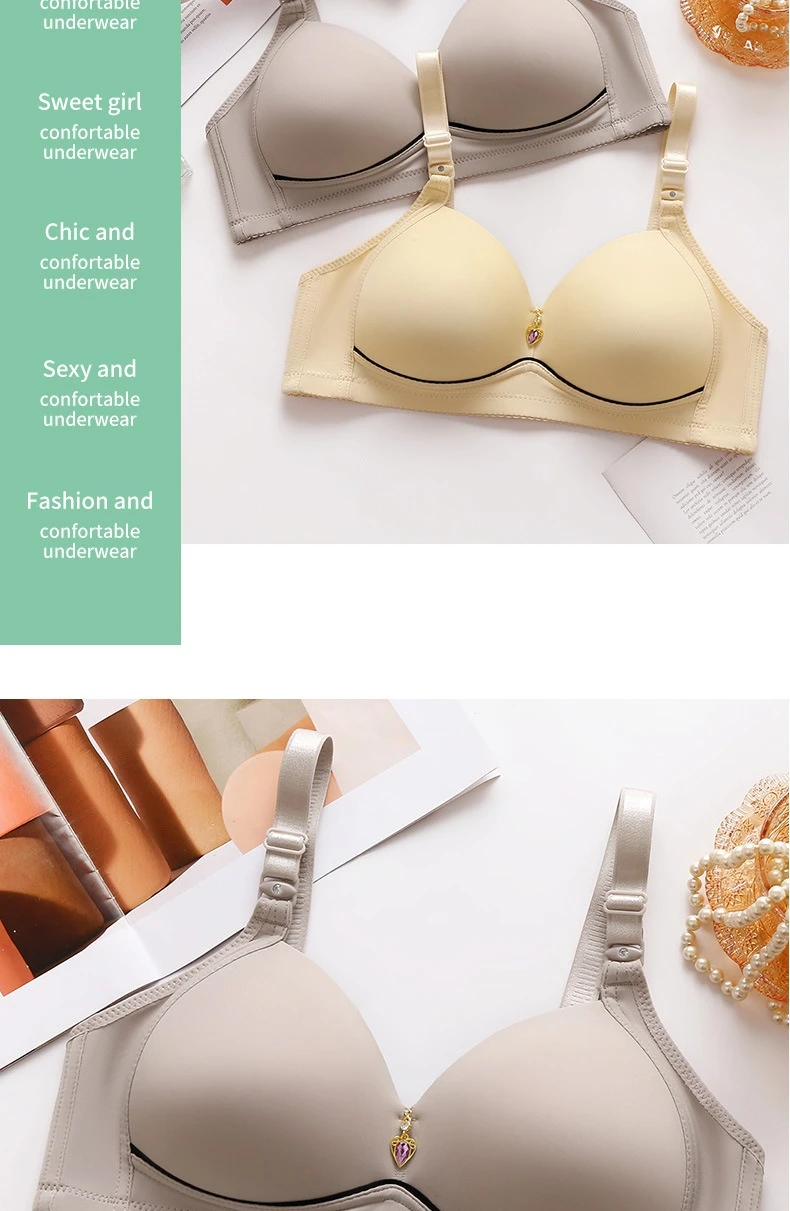 6 stücke Sexy Verschluss Bh Frauen Vorderen Befestigungs Bh Drahtlose Bhs für Frauen Push-Up Dessous Plus Größe Büstenhalter Keine stahl Ring Bh – Detail 19