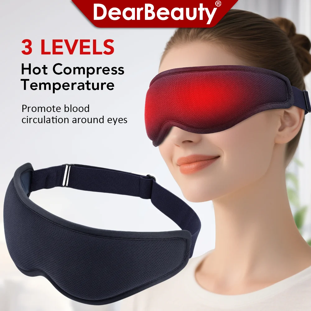 Eye Massage Mask Heating Vibration 3D Cover Eyes Massager Electric Graphene Hot Compress Cordless Eyes Care Masks for Sleeping