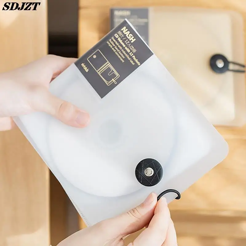 Compact 12-Piece Portable CD/DVD Storage Case with Buckle Closure