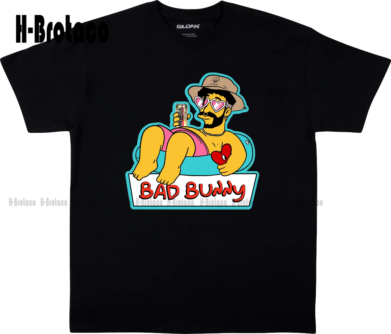 T-Shirt Bad Bunny El Conejo Alo Un Verano Sin Ti Medalla Cerveza Puerto Rico Graphic Tees Vintage Xs-5Xl Crea Il Tuo Design