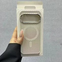 MagSafe Magnetic Cooling Honeycomb Mesh Protective Phone Case with Metal Lens Frame - Pixel 11 (White)