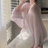 Summer Fashionable Mohair Knitted Cardigans Loose Solid Color Outer Layer With Sun Protection And Lazy Design Sense Tops 6