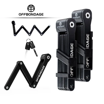 OFFBONDAGE Lucchetto per bicicletta Pieghevole per bici MTB Road Fold Lock Antifurto ad alta sicurezza Scooter Elettrico E-Bike Accessori per biciclette