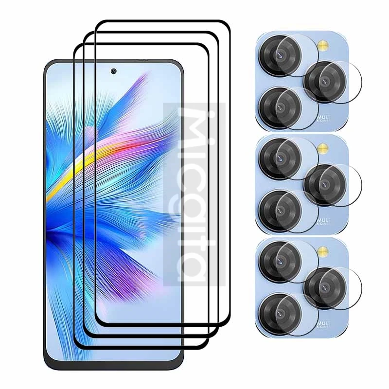 Premium Full Glue Screen Protector with Soft Fiber Lens Film - Ultra-Clear, Anti-Scratch Glass