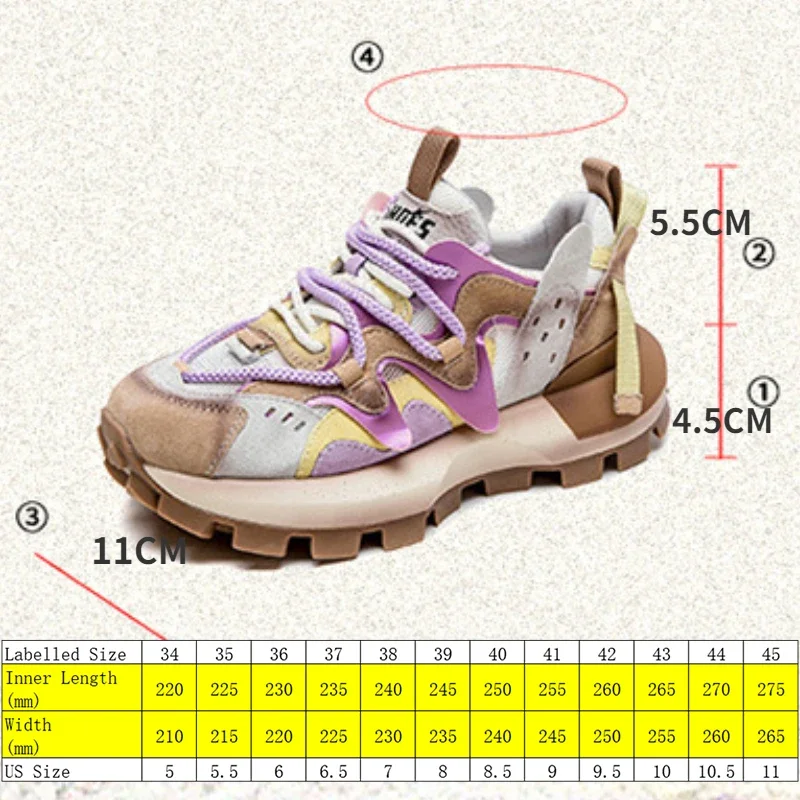 Koznoy 4.5 سنتيمتر الهواء شبكة جلد طبيعي مكتنزة حذ...