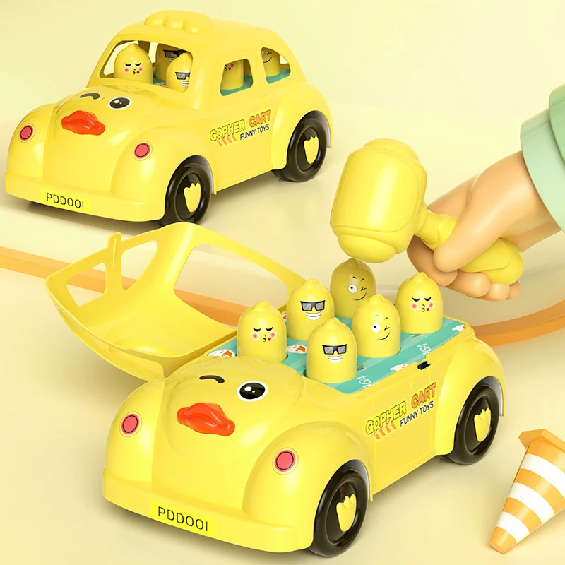 

Baby Inertia Car Toys Whack a Mole Game Pounding Interactive Toy Funny Cartoon Gopher Early Educational Toys for Children Kids