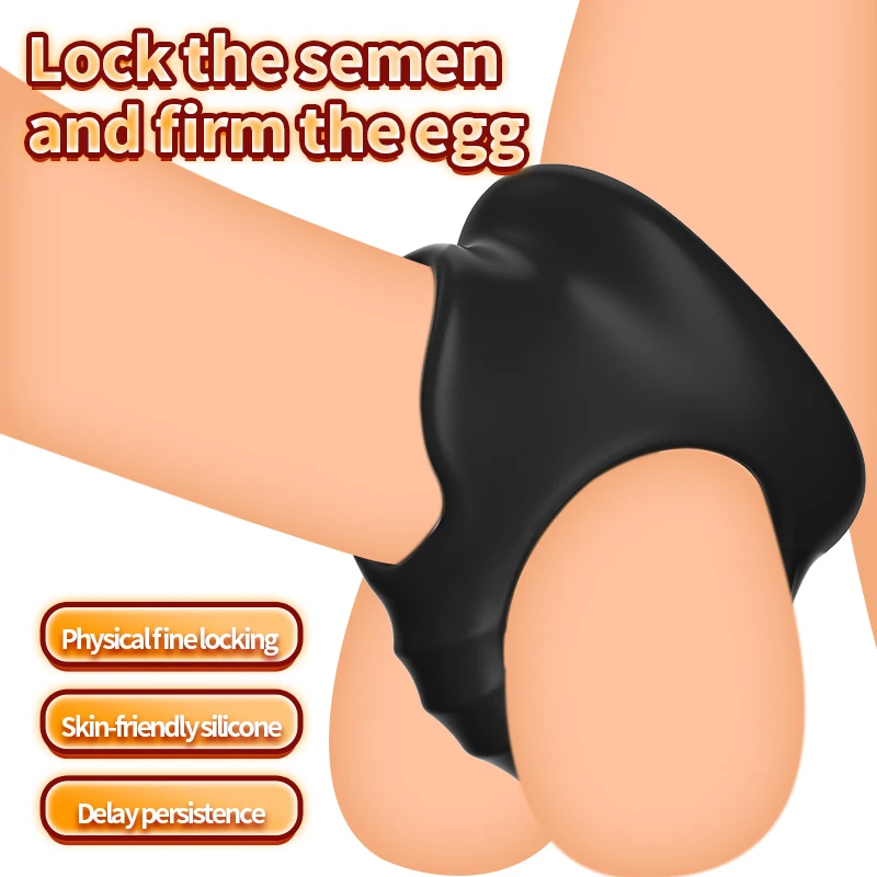 Penis Ring Silicone 4 Holes Penis Ring SM Testicle Bondage Ball Stretcher Male Masturbation Sex Supplies