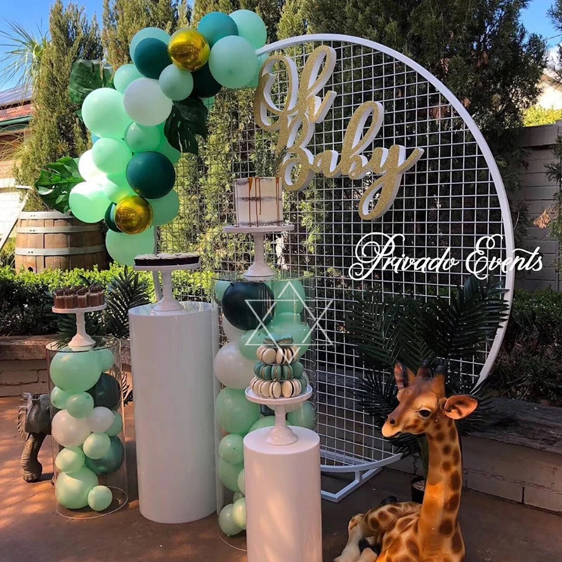 

Круглый сетчатый фон для украшения Мероприятия, золотисто-белый арочный круг, круглая сетка, декор для свадебной вечеринки, диаметр 1 м, 1,2 м, 1,5 м