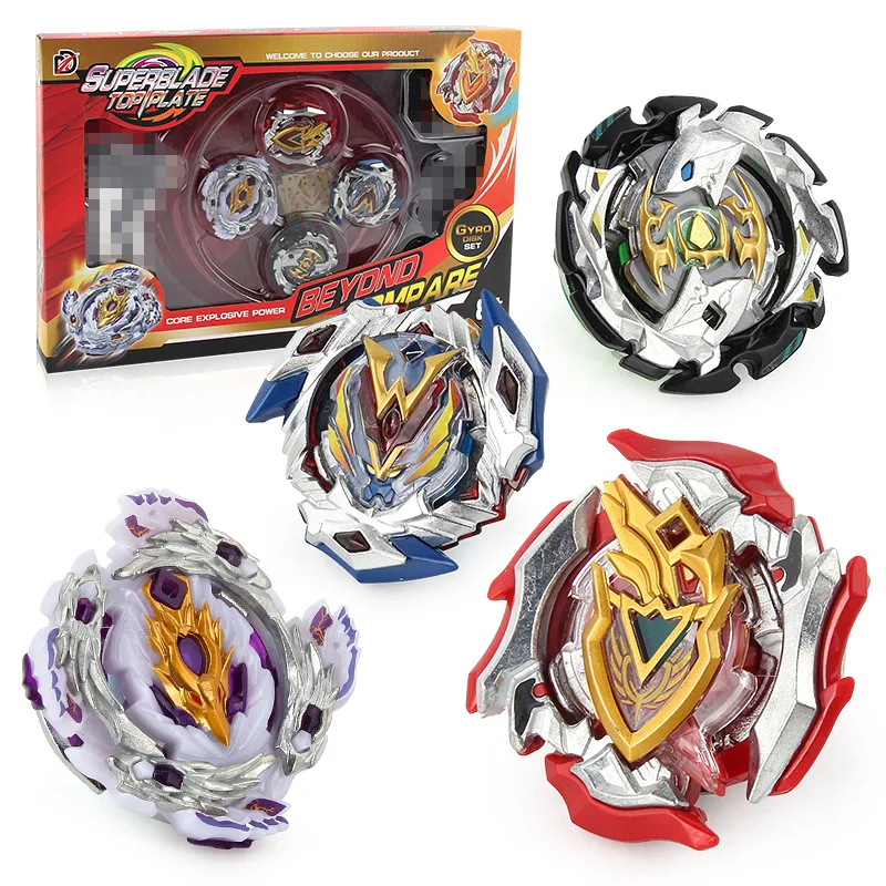 

Beyblades Burst Metal Fusion 4Pcs/Set Spinning Top Gyroscope Byebleyd with Launcher and Battle Stadium Toys for Children