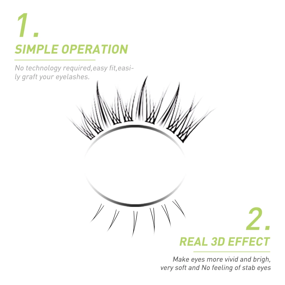 Eyelash Set A/M Shape Spikes Fish Tail Cluster Eyelash Mix Heat Bonded Extension V Under Lower Lashes Individual Makeup DIY Premade Fan Set