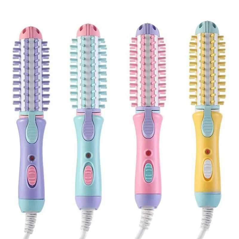 Korean Mini Curling Iron Two-In-One Ceramic Hair Curler Straight Hair Clip Board Accessories For Home Use Negative Ion Comb