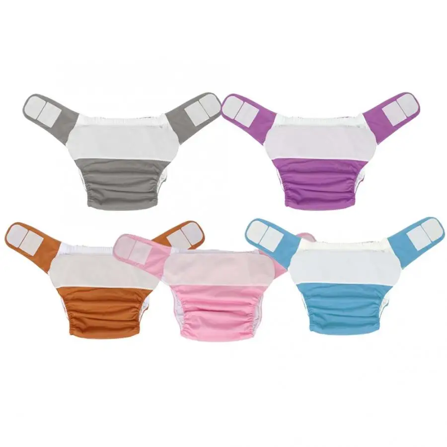 1Pcs Reusable Adult Cloth Diaper Panties Waterproof Washable Reusable Adult Elderly Cloth Diapers Pocket Nappies for Patients 3