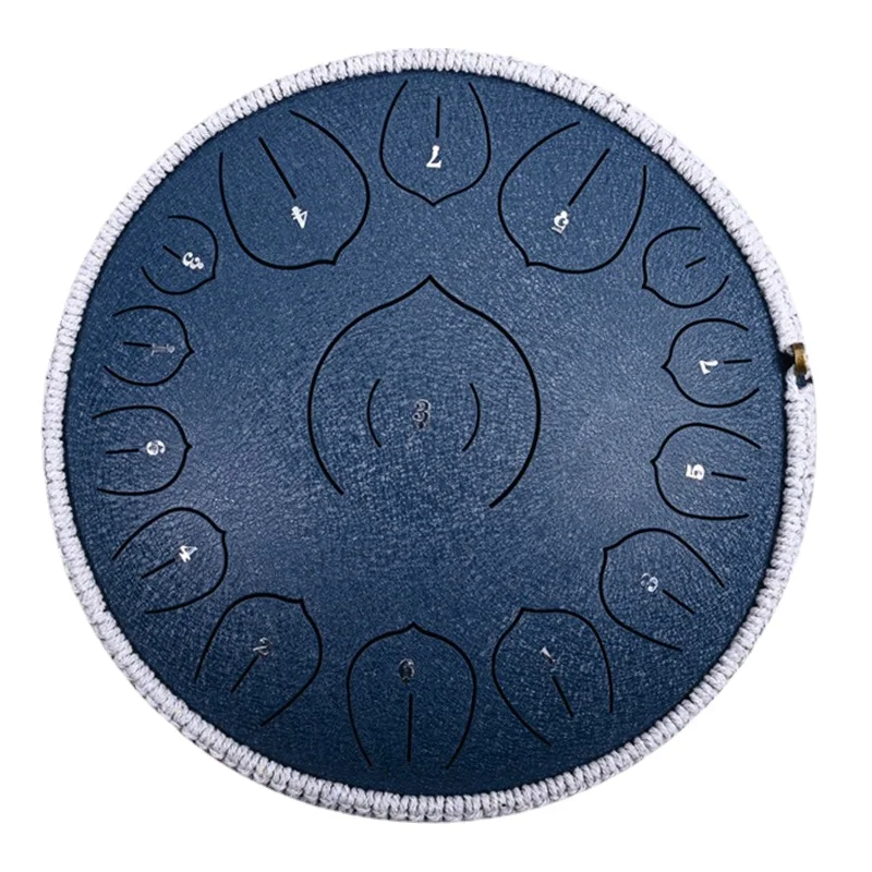 

14 Inch 15 Notes Steel Tongue Drum Handpan Yoga Meditation Music Drums Professional Hand Pan Ethereal Drum with Drumsticks Gifts