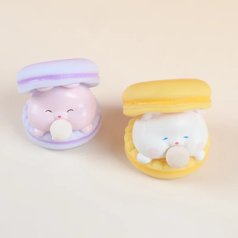 Cute Animal Spit Bubble Burger Stress Relief Pinch Children's Creative Toys Office Funny Vent Toys Desktop Decorative Ornaments - Bilde 5