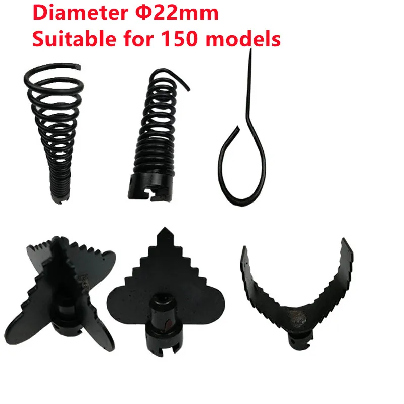 Conjunto de 22 mm Tubulação Acessórios da Máquina de Dragagem de Esgoto Máquina Limpeza Cortador Cabeça Mola Flexível Eixo Draga Perfuração Ferramenta 1