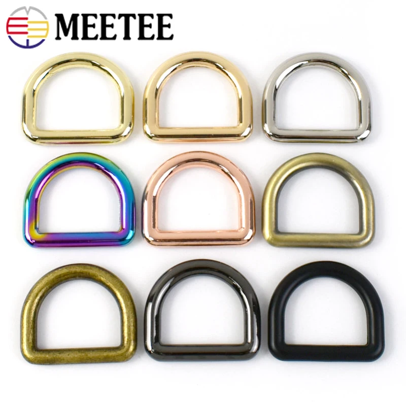 

10/20Pcs 10-38mm Metal D Ring Adjust Buckles Backpack Belt Connect Clasp Bag Strap Webbing Hooks Buckle DIY Hardware Accessories