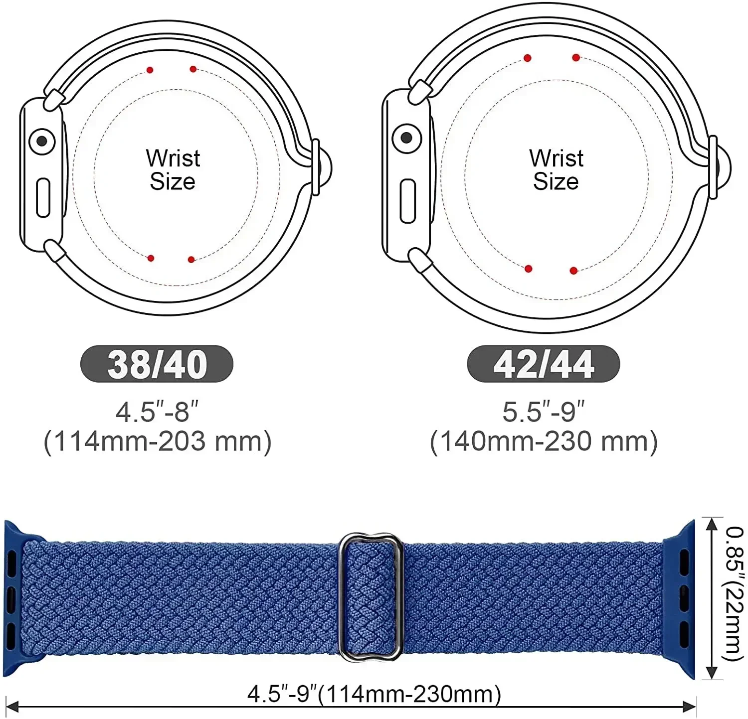 Braided Nylon Adjustable Strap