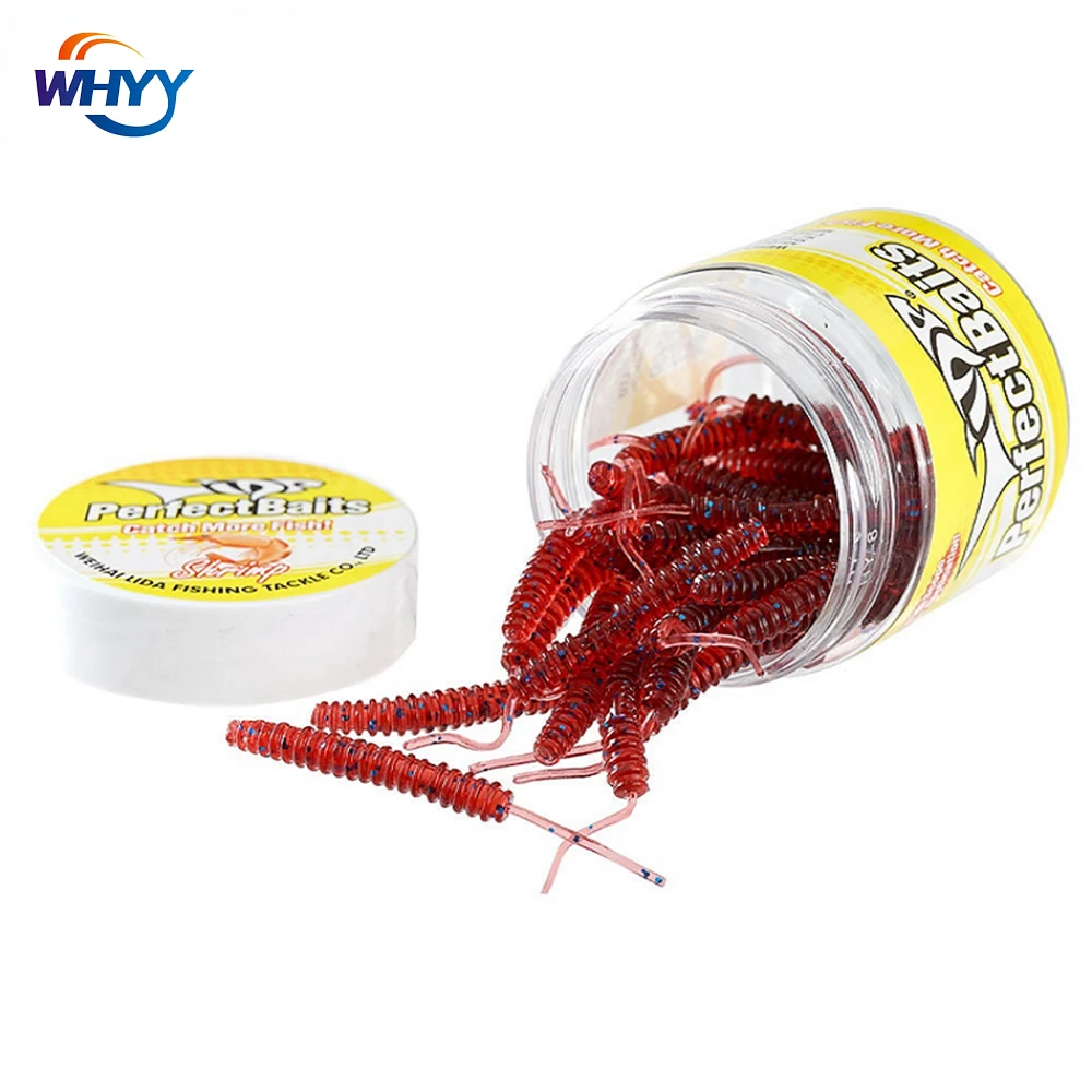 

WHYY 30pcs/lot worm bait soft bait Tanta 5cm 0.2g fishing lures Pesca carp fishing bass Trout lure Isca artificial PVA