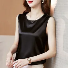 

2022 New Fashion Summer Chiffon T Shirt Woman O Neck Sleeveless Oversized T-shirt Woman Plus Size Shirt Women Shirts
