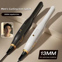 Men Short Hair Splint Curling Iron Adjustable Temperature Dual-purpose Hair Straightener Curling Iron Fluffy Hair Styling Tool 2