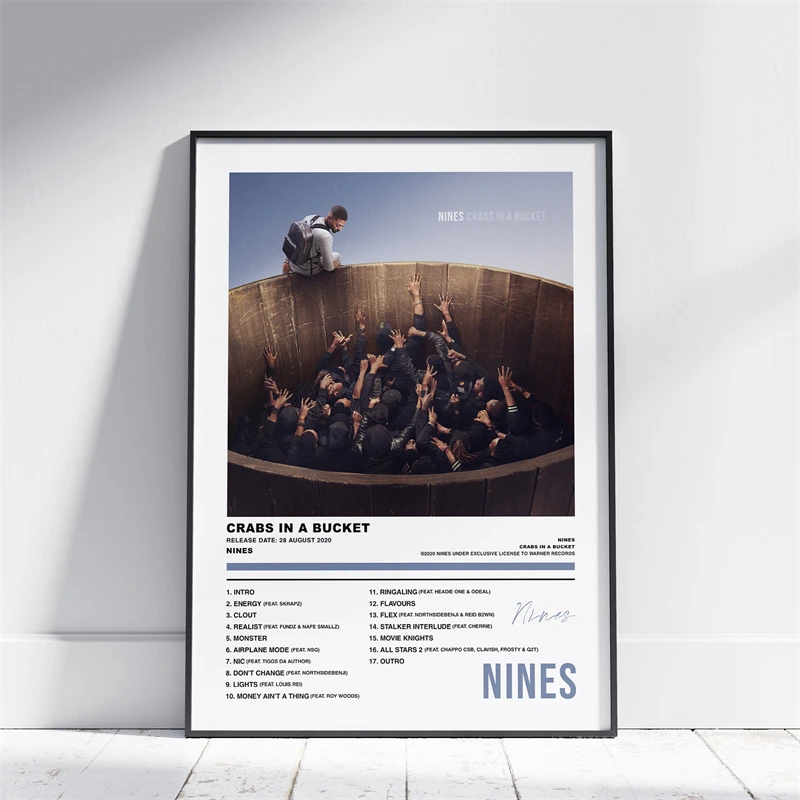 thumbnail image 1 of Póster de portada de álbum de música de rapero de 2023, Doja Cat, Juice WRLD, Lil Skies, Dave & Central Cee Gunna, impresión en lienzo, arte de pared, decoración de habitación, 1 of 5
