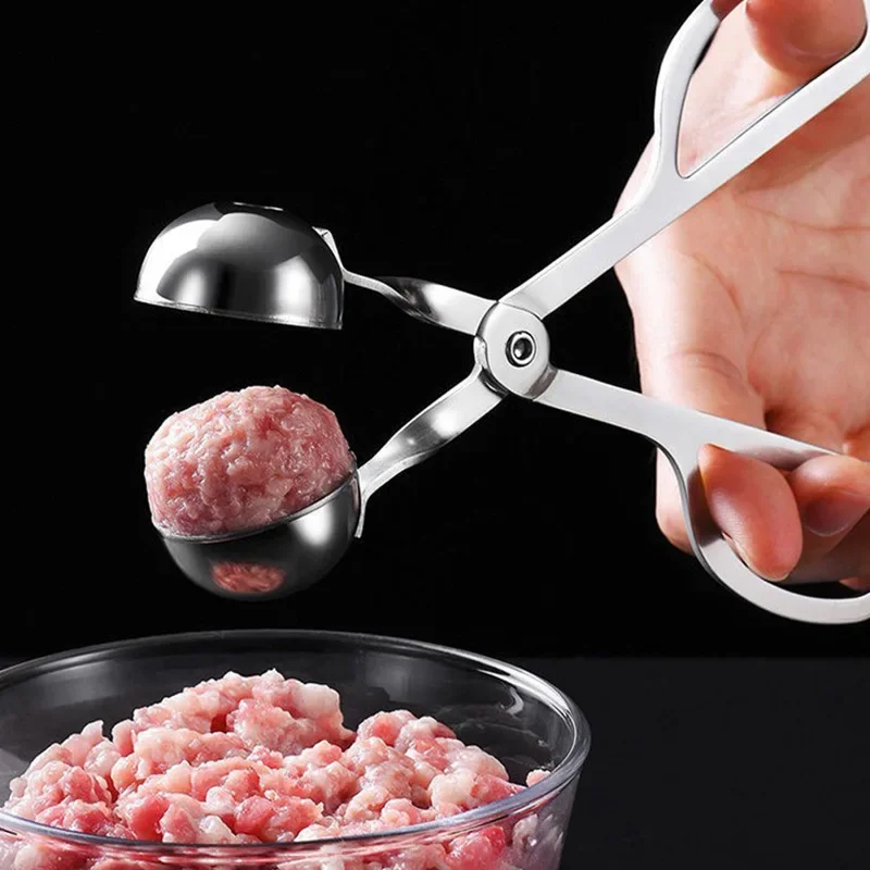 Meat Ball Maker Tool Round Stainless Steel Non Stick Meat Ball Rice Shaper Spoon Mold Household Kitchen Convenience Gadget