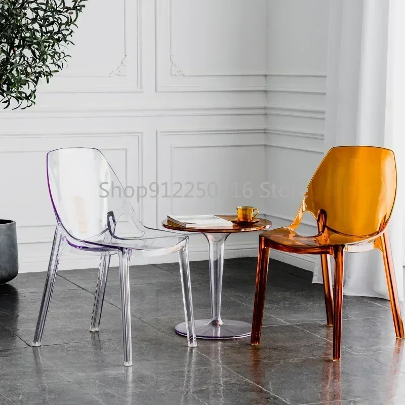 Transparent Dining Chairs for Events Minimalist Restaurant Acrylic