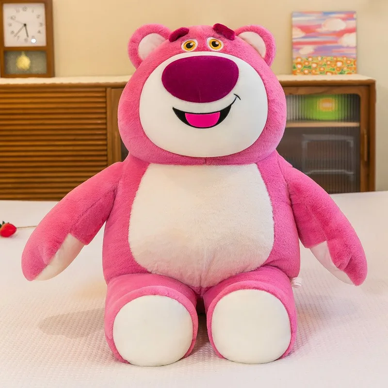 MINISO Cartoon Disney Toy Story Lotso Plush Toy Kawaii Strawberry Rose Lots-o-Huggin Bear Soft Stuffed Doll Couple Gift 4