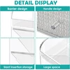 Clear Desk Organizer, Desk Accessories Holder with Drawers,Makeup Brush Storage Organizer for Office School Home Supplies 4