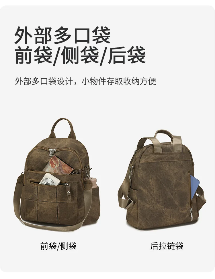 Leichter Stil, ausgezeichneter modischer, genähter Rucksack, Business-Laptoptasche, Reisen, große Kapazität, lässiger Rucksack, Geschenke für Mädchen – Detail 9