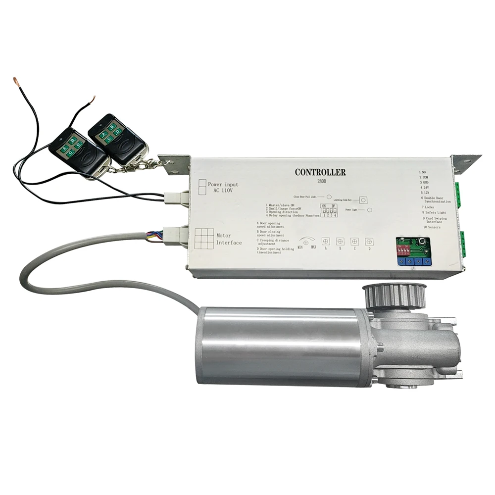 헤비 듀티 자동 문짝 컨트롤러, 모터, 무선 리모컨 SD280 키트, 2 개