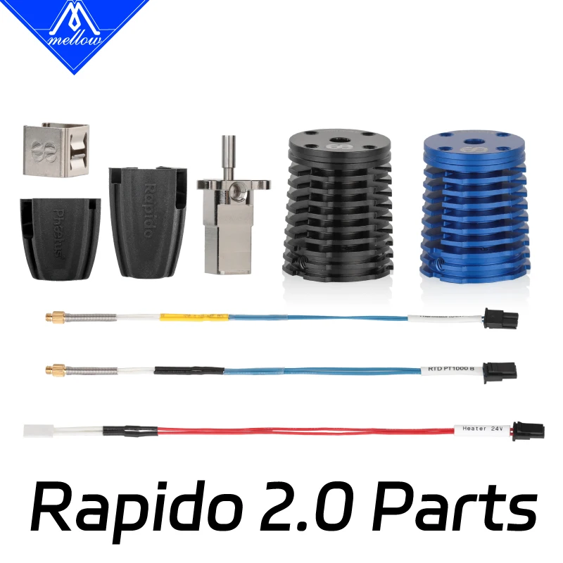 Meias de Silicone Mellow Phaetus Rapido 2.0 hf Uhf Peças de Reposição Bloco de Aquecimento Hot End Genuine