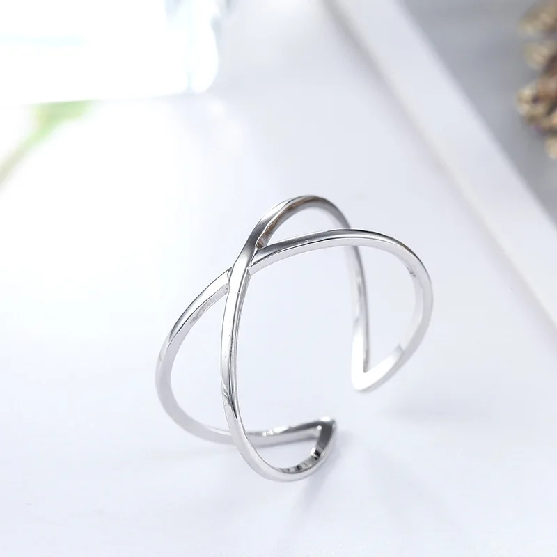

925 Sterling Silver Overlapping Rings For Women Wedding Luxury Jewelry Accessories Wholesale Free Shipping Everything Jewellery