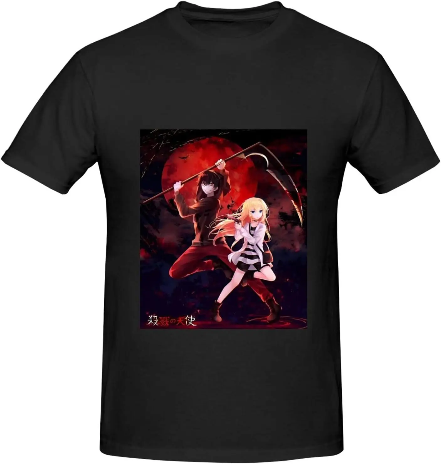 

Angels of Death Men's T-Shirt Basic Short Sleeve Tee Fashion Classic Anime Memory Casual Top