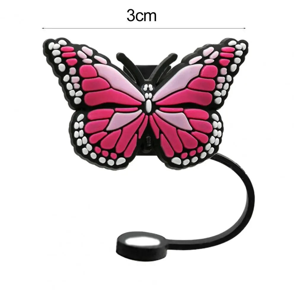 9pcs 8mm Safe Butterfiles Straw Stopper Easy To Clean Silicone Straw Cover  Reusable Food Grade Butterflies Straw Covers for Home - AliExpress