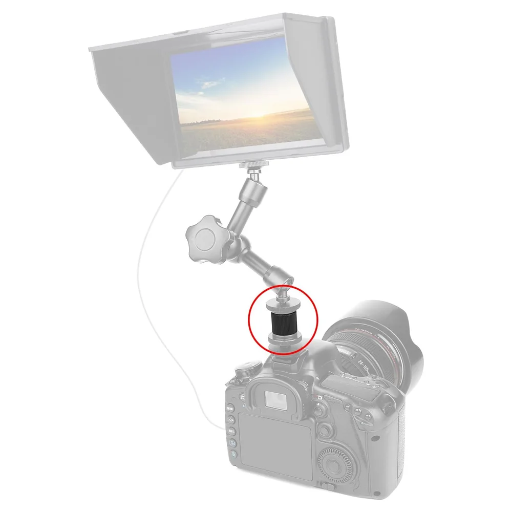 Aluminum Tripod Nut Barrel Nut Connection Nut 1/4''-20 Thread Hole Adapter for Articulating Magic Arm Tripod Rigs Replacement