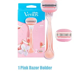 Venus Precision Shaving Razor for Women with Multi-Layer Blades (1pink holder)
