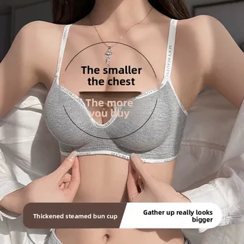Women's Underwear Small Chest Sexy Push Up Lingerie Seamless Bra for Women Comfortable Everyday Bra Thick Bralette 32-38AB 1