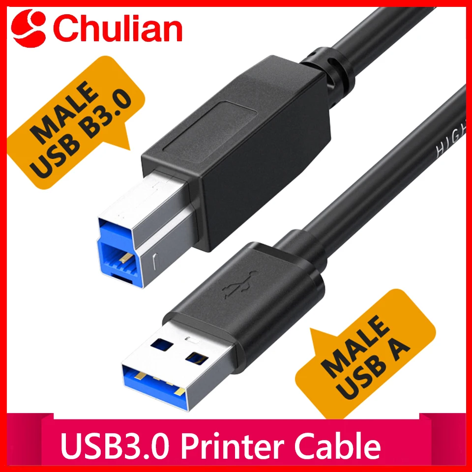 USB 타입 A - USB3.0 타입 B 프린터 3.0 케이블 고속 사각 포트 데이..