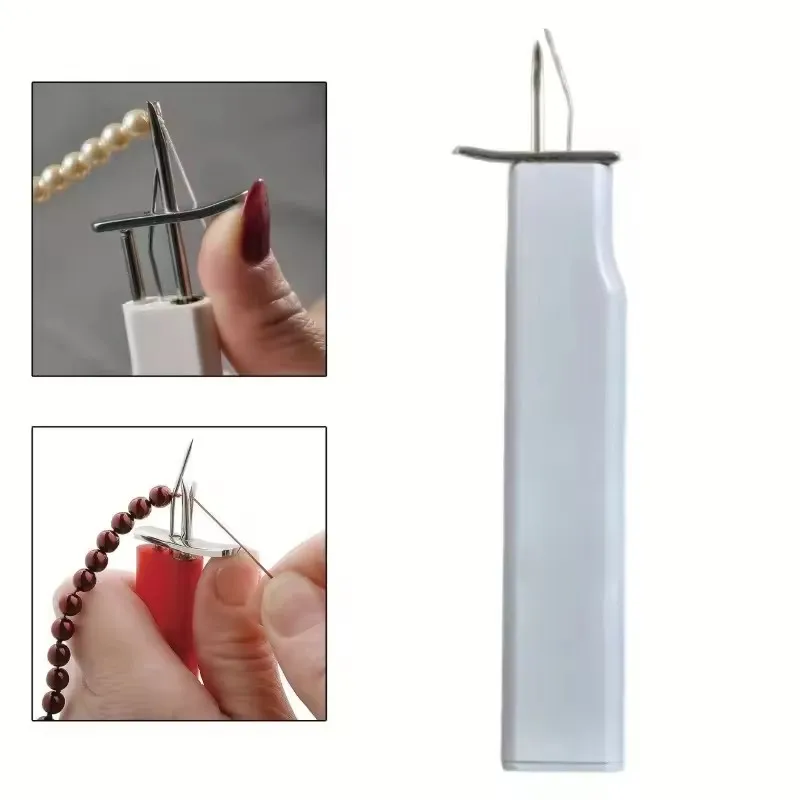 비즈 끼우기 실 매듭기 비즈 진주 매듭 도구 뜨개질 바늘 보석 팔찌 DIY 제작