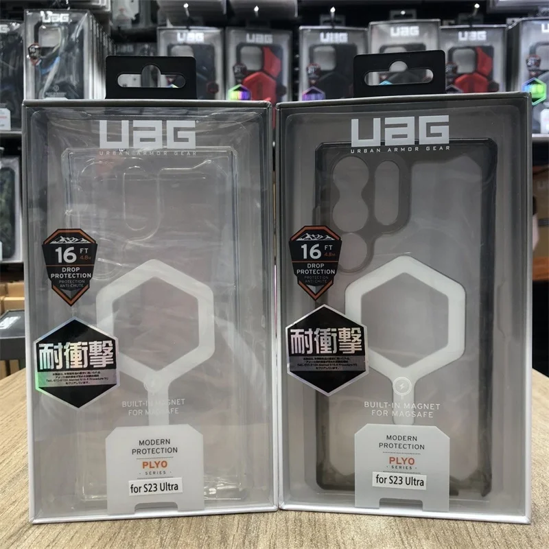 Originale Urban Armor Gear Uag Magnetic Wireless Charge Ring Custodia Robusta Robusta Coque Per Samsung Galaxy S23 S22 Ultra S23 + Plus