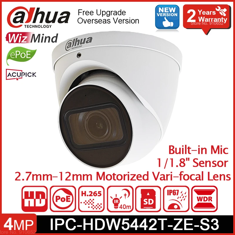 Dahua IPC-HDW5442T-ZE-S3 Sensor 4MP WizMind Eyeball IP