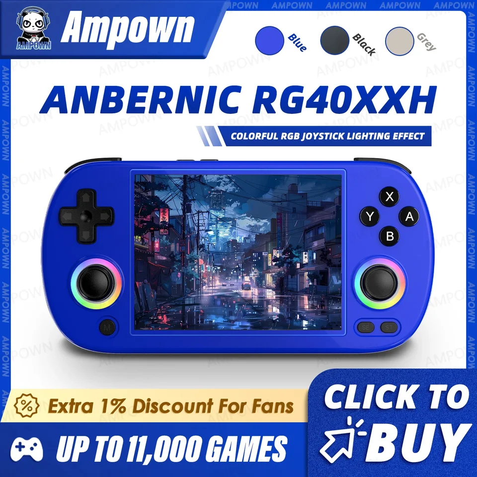 Anbernic RG40XX-H ゲームコンソール Amazon.com: ANBERNIC RG40XX H Retro Gaming Console with 4.0